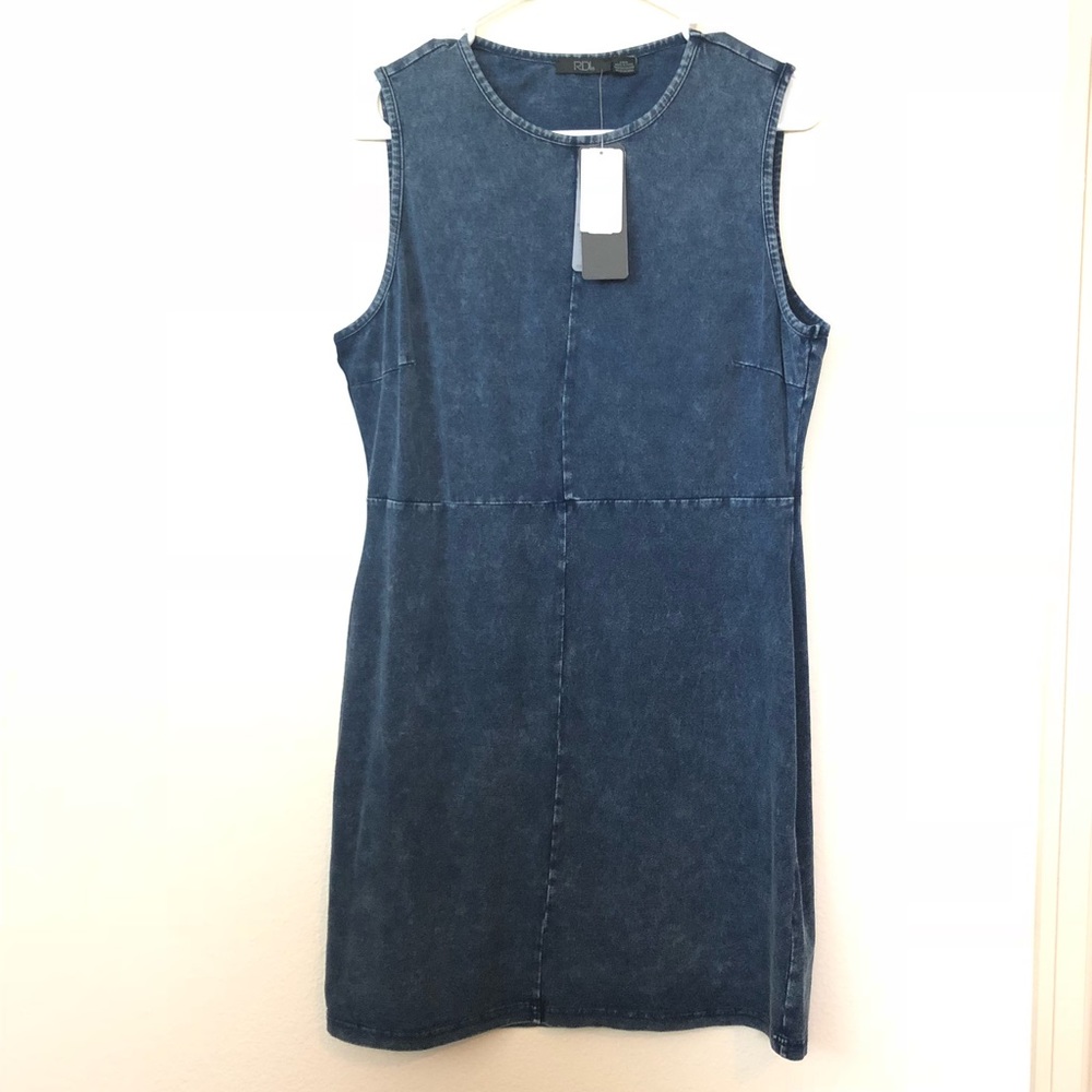 Denim looking sleeveless dress